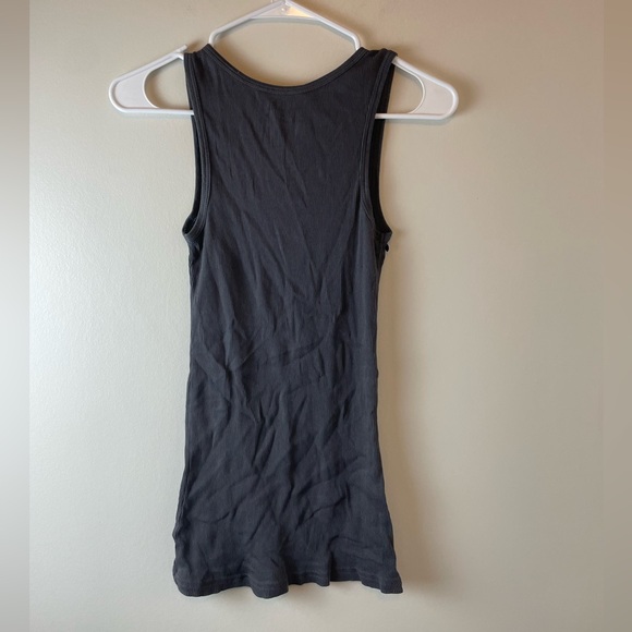 Grey Old Navy Ribbed Tank Top With Half Bib of Multicolour Sequins, Size S - Picture 5 of 5